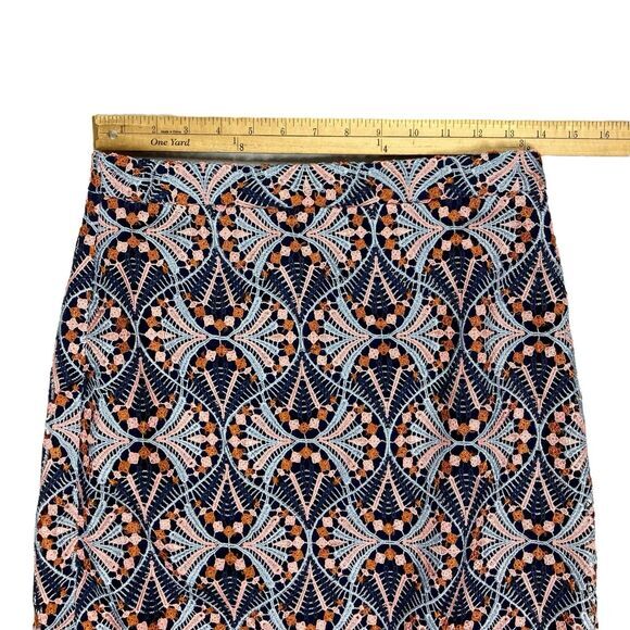 Anthropologie Pencil Skirt Women 4 Moulinette Soeurs Svetla Crochet Lace Elegant - Picture 6 of 11